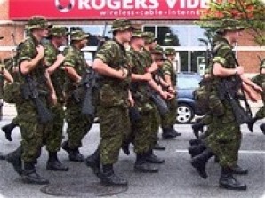 Canadian military in parade